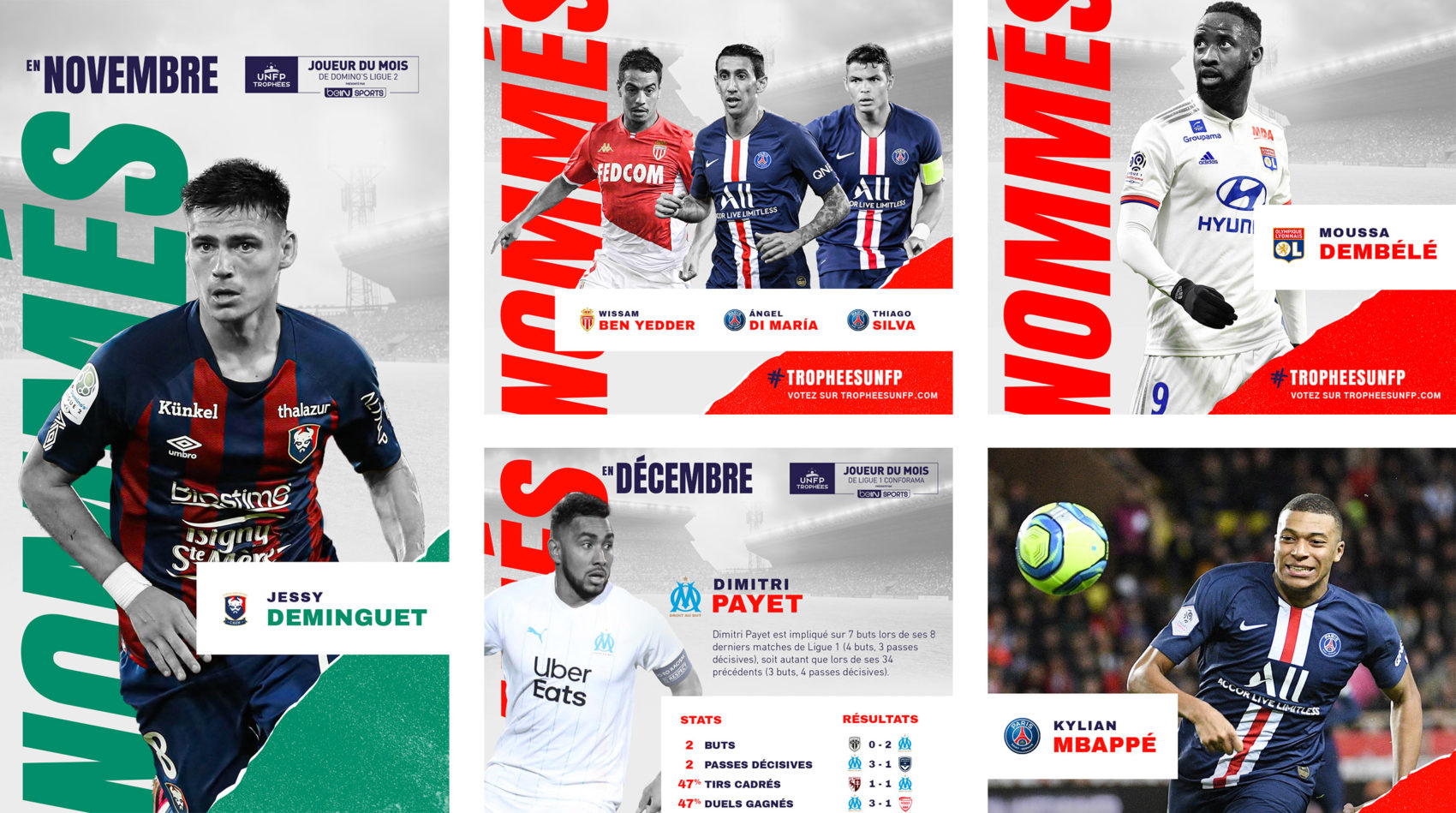Visuel_activation_projet_strategie_campagne_communication_globale_trophees_des_joueur_du_mois_union_nationale_des_footballeur_professionnel_nomme_ligue_1_2_conforama_mbappe_payet_unfp_lafourmi