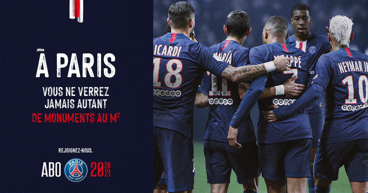 Visuel_groupe_joueurs_campagne_communication_marketing_abonnement_paris_saint_germain_football_psg_lafourmi